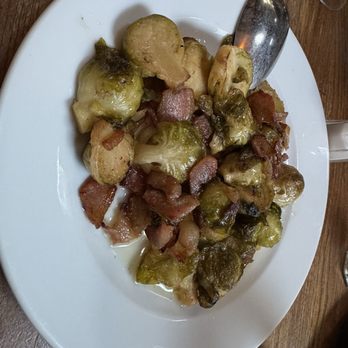 Trattoria Zero Otto Nove - Brussels sprouts and Guanciale is a tasty vegetable side! - Italian Near Me - Bronx, New York Trattoria Zero Otto Nove - Brussels sprouts and Guanciale is a tasty vegetable side! - Italian Near Me - Bronx, New York