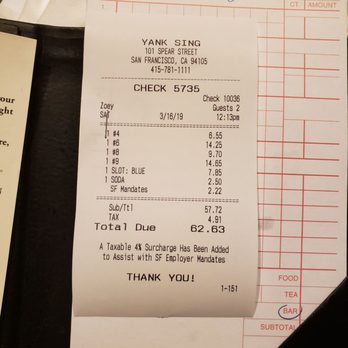 Yank Sing - Was not happy to dish out $75 including tips and we were barely full or satisfied. - Dim Sum Near Me - San Francisco, California