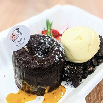 NaYa Dessert Cafe - The chocolate salted egg lava cake, served
warm with a center that gushes out once you cut it open.
Cr. janeejaneee - Desserts Near Me - San Francisco, California NaYa Dessert Cafe - The chocolate salted egg lava cake, served
warm with a center that gushes out once you cut it open.
Cr. janeejaneee - Desserts Near Me - San Francisco, California