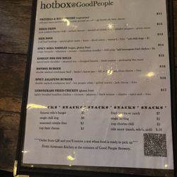 Hot Box - Menu