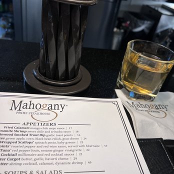 Mahogany Prime Steakhouse - Apps and a Buffalo Trace neat. - Steakhouses Near Me - Tulsa, Oklahoma Mahogany Prime Steakhouse - Apps and a Buffalo Trace neat. - Steakhouses Near Me - Tulsa, Oklahoma