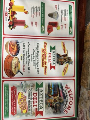 Menu photo 1 Azteca Deli & Restaurant Westbury, NY Menu photo 1 Azteca Deli & Restaurant Westbury, NY