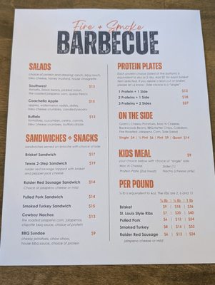 Menu photo 1 Fire + Smoke BBQ Cedar City, UT