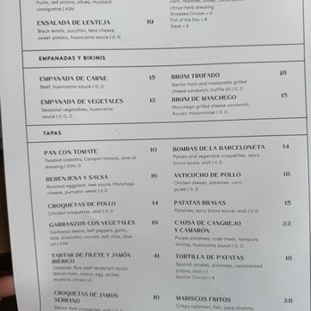 Suspiro - Menu 3/15/25 - Spanish Near Me - San Jose, California