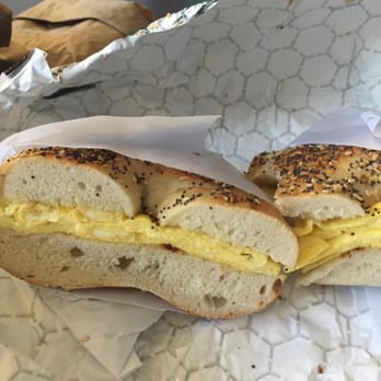 Murray's Bagels - 2 eggs on an everything bagel - Bagels Near Me - New York, New York