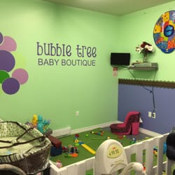 Bubble Tree Baby Boutique - Play space inside to occupy your kids while you shop.
