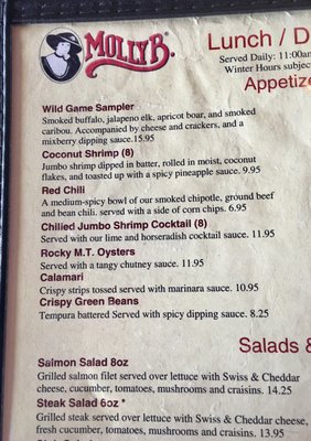 Menu photo 5 Molly B Restaurant Estes Park, CO Menu photo 5 Molly B Restaurant Estes Park, CO