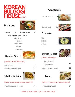 Menu photo 6 Korean Bulgogi House Chambersburg, PA
