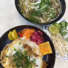 Chicken Katsu Don and Beef Pho