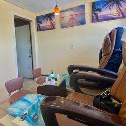 Newer chairs but not strong massage.