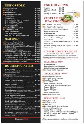 Menu photo 2 Dynasty Cave Creek, AZ