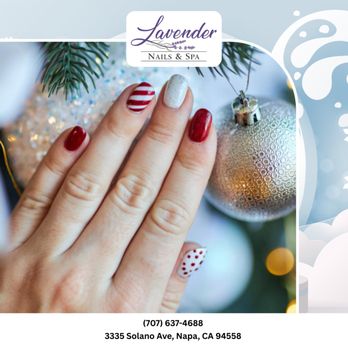 Lavender Nails & Spa - Raise your hand if you're ready for Christmas nails! We're ready for you! Book now! - Nail Salons Near Me - Napa, California Lavender Nails & Spa - Raise your hand if you're ready for Christmas nails! We're ready for you! Book now! - Nail Salons Near Me - Napa, California