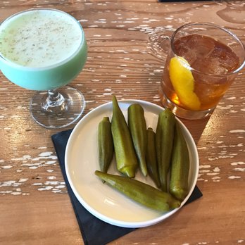 Hudson Hill - Th Green Hour is a creamy delight and I couldn't pass up the pickled okra! - Cocktail Bars Near Me - Denver, Colorado Hudson Hill - Th Green Hour is a creamy delight and I couldn't pass up the pickled okra! - Cocktail Bars Near Me - Denver, Colorado