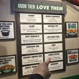 It's the lemon pepper order recommended on the wall inside the store.