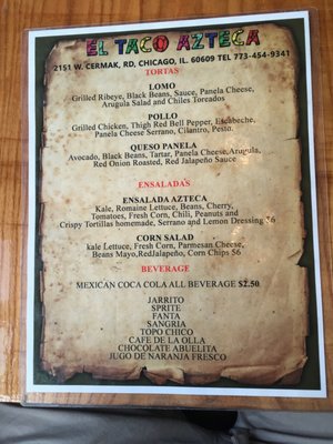 Menu photo 3 El Taco Azteca - Pilsen Chicago, IL Menu photo 3 El Taco Azteca - Pilsen Chicago, IL