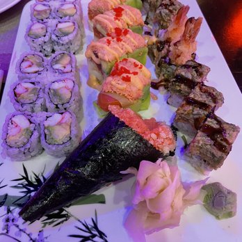 Yokohama - Florida Roll, Spicy Crunchy Salmon Hand Roll, 2009 Roll, Mind Eraser Roll and California Roll - Japanese Near Me - Commack, New York Yokohama - Florida Roll, Spicy Crunchy Salmon Hand Roll, 2009 Roll, Mind Eraser Roll and California Roll - Japanese Near Me - Commack, New York
