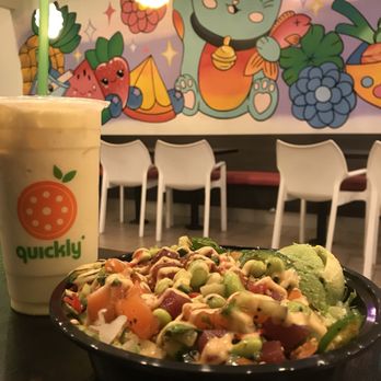 Quickly Boba Tea - Banana Milk Tea and 2 Scoop Poke Bowl. - Bubble Tea Near Me - Orlando, Florida