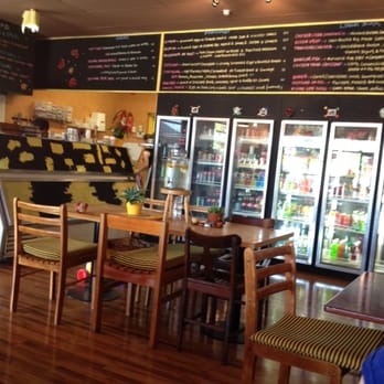 Loveon Cafe - Back of the indoor area. Cold drinks, menu above, kitchen to the left. - Restaurants Near Me - Mile End, SA