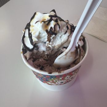 Rock N Roll - Chocolate ice cream, whipped cream, marshmallow, and chocolate chip toppings, with a chocolate and caramel drizzle. YUMMY! - Ice Cream & Frozen Yogurt Near Me - Stockton, California Rock N Roll - Chocolate ice cream, whipped cream, marshmallow, and chocolate chip toppings, with a chocolate and caramel drizzle. YUMMY! - Ice Cream & Frozen Yogurt Near Me - Stockton, California