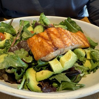 True Food Kitchen - Simple garden salad with salmon! - New American Near Me - Denver, Colorado True Food Kitchen - Simple garden salad with salmon! - New American Near Me - Denver, Colorado