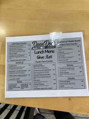 Menu photo 1 Open Door Café Wytheville, VA