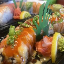 Poke Sushi Roll - Greenville Roll and California Roll
