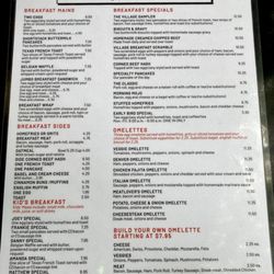The Village Diner - Menu