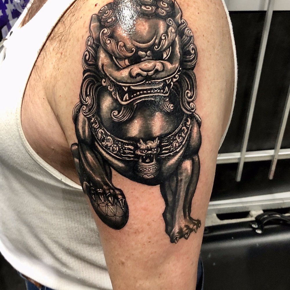 Prison Break Tattoos - Foo Dog by Ivan - Tattoo Near Me - Houston, Texas Prison Break Tattoos - Foo Dog by Ivan - Tattoo Near Me - Houston, Texas