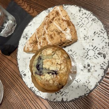 Levant Bistro - Cinnamon, scone, and blueberry muffin - Mediterranean Near Me - Raleigh, North Carolina Levant Bistro - Cinnamon, scone, and blueberry muffin - Mediterranean Near Me - Raleigh, North Carolina