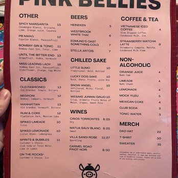 Pink Bellies - drink menu - Vietnamese Near Me - Charleston, South Carolina Pink Bellies - drink menu - Vietnamese Near Me - Charleston, South Carolina