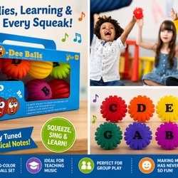 Make music and learning fun with Mel-O-Dee Balls! This colorful 8-note sensory set helps children explore musical notes throu...