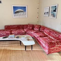 3 - piece Mid Century Sectional Sofa reupholstered by FM Upholstery - we are thrilled with the results!! 3 - piece Mid Century Sectional Sofa reupholstered by FM Upholstery - we are thrilled with the results!!