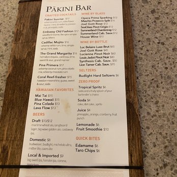 Pākini Bar - Menu (10/2022) - Bars Near Me - Honolulu, Hawaii Pākini Bar - Menu (10/2022) - Bars Near Me - Honolulu, Hawaii