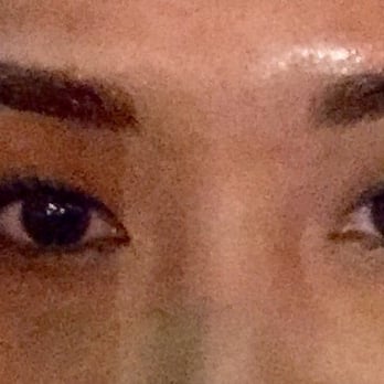 Chloe's Style - Right after first tattoo session. Really dark, thick, and intense in brown color, but still looks ok to go out in. - Permanent Makeup Near Me - Santa Clara, California