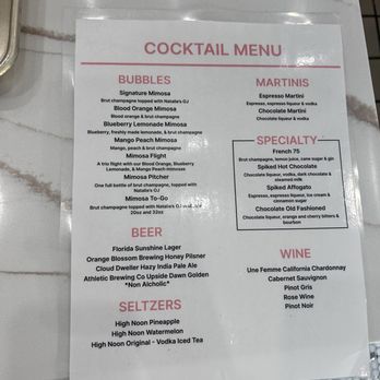 Beignets & Brew - Cocktail menu - Coffee & Tea Near Me - Orlando, Florida Beignets & Brew - Cocktail menu - Coffee & Tea Near Me - Orlando, Florida