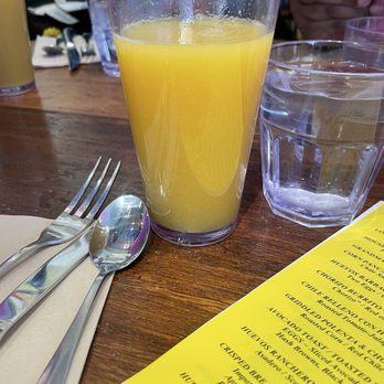 Cafe Pasqual's - Pineapple ginger juice - Vegetarian Near Me - Santa Fe, New Mexico