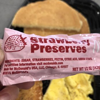 McDonalds - Surprise, surprise... the strawberry preserve is made from sugar and not HFCS. - Fast Food Near Me - El Dorado Hills, California