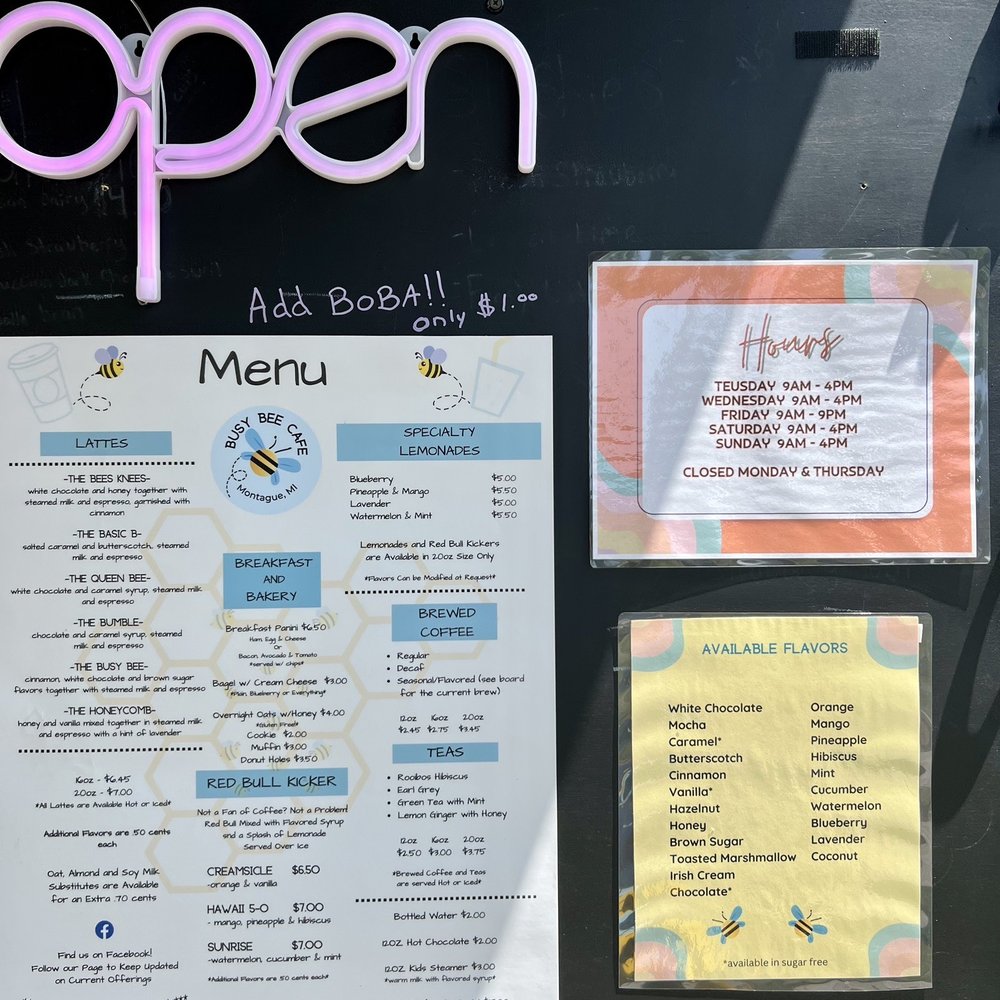 The Busy Bee Cafe - Coffee & Tea Near Me - Montague, Michigan The Busy Bee Cafe - Coffee & Tea Near Me - Montague, Michigan