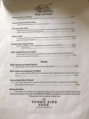 Menu photo 2 The Sunny Side Cafe Malay, AKL Menu photo 2 The Sunny Side Cafe Malay, AKL