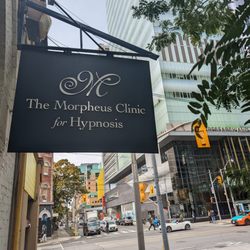 The Morpheus Clinic For Hypnosis - Our streetfront signage.