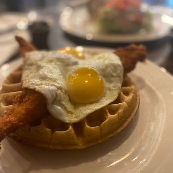 The '401 - Chicken and Waffles with egg on top (Sept 2022) - American Near Me - Bellaire, Texas