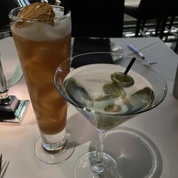 Ube cocktail w/ rum $19 & Stoli Dirty Martini $27 Ube cocktail w/ rum $19 & Stoli Dirty Martini $27