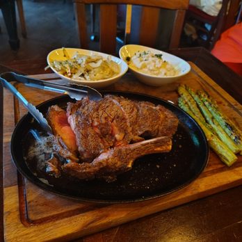 Home Bx - The 50 oz bone in Cote de Boeuf, with asparagus, grilled onions and whipped potatoes. What more needs to be said. - Steakhouses Near Me - Bronx, New York Home Bx - The 50 oz bone in Cote de Boeuf, with asparagus, grilled onions and whipped potatoes. What more needs to be said. - Steakhouses Near Me - Bronx, New York
