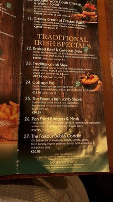 Menu photo 7 The Old Mill Restaurant Dublin, D Menu photo 7 The Old Mill Restaurant Dublin, D