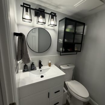 Timberscapes - Full Remodel of downstairs powder room! LOVE! - Decks & Railing Near Me
