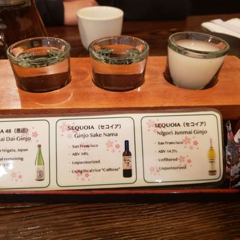 Hinodeya Ramen Bar - Sake flight 2 - Ramen Near Me - Campbell, California Hinodeya Ramen Bar - Sake flight 2 - Ramen Near Me - Campbell, California