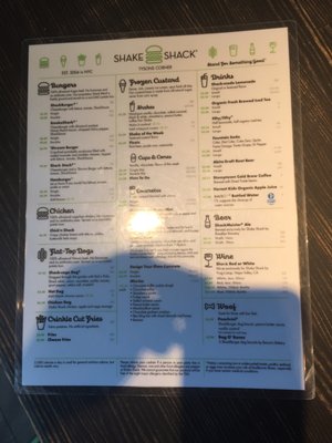 Menu photo 2 Shake Shack Tysons Corner McLean, VA Menu photo 2 Shake Shack Tysons Corner McLean, VA