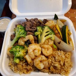 Shrimp and steak hibachi Shrimp and steak hibachi