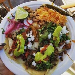 Vatos Tacos Grill & Cantina - Taco trio asada, al pastor and chorizo