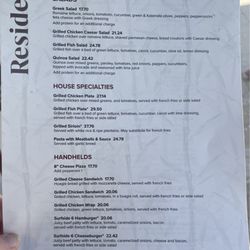 Surfside 6 Grill and Bar - June 2025 menu